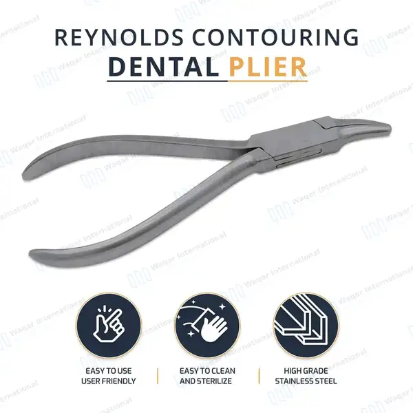 Reynolds Contouring Pliers 5.5″ Curved Tips - surgical instruments manufactured by Waqar International, Sialkot - view 9