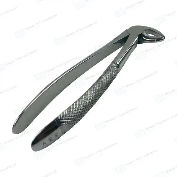 English Pattern Tooth Extraction Forceps #33V Lower Roots - surgical instruments manufactured by Waqar International, Sialkot - view 4