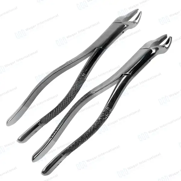 2 Extracting Forceps Set #53L & #53R Upper Left & Right Molars - dental instruments manufactured by Waqar International, Sialkot - view 8