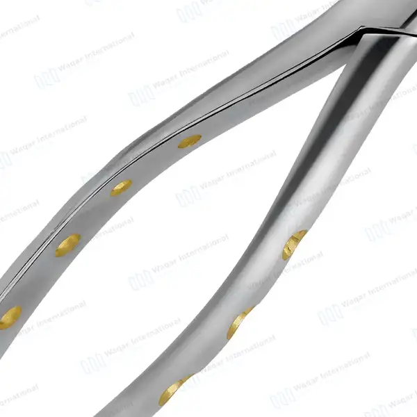2 Extracting Forceps #88R & #88L with Gold Hollow Python Grip Handle - dental instruments manufactured by Waqar International, Sialkot - view 4