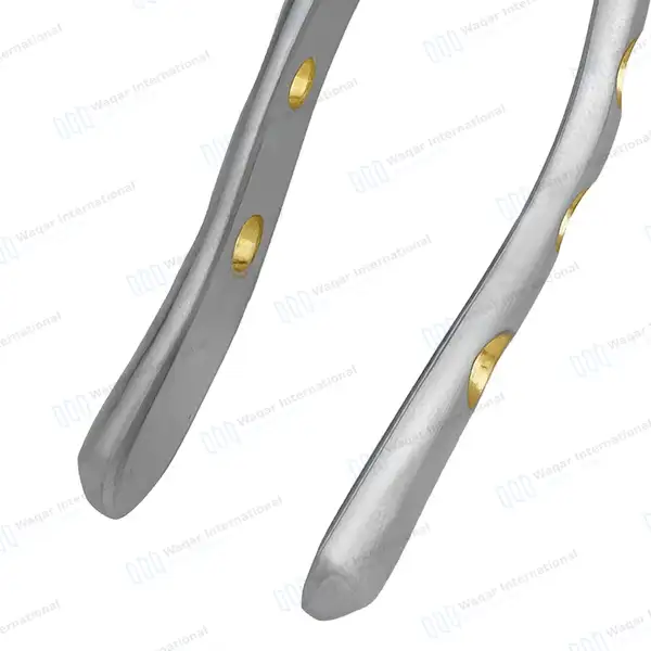 American Extracting Forceps #23 with Gold Hollow Python Grip Handle - dental instruments manufactured by Waqar International, Sialkot - view 4