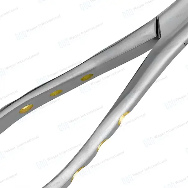 American Extracting Forceps #23 with Gold Hollow Python Grip Handle - dental instruments manufactured by Waqar International, Sialkot - view 5