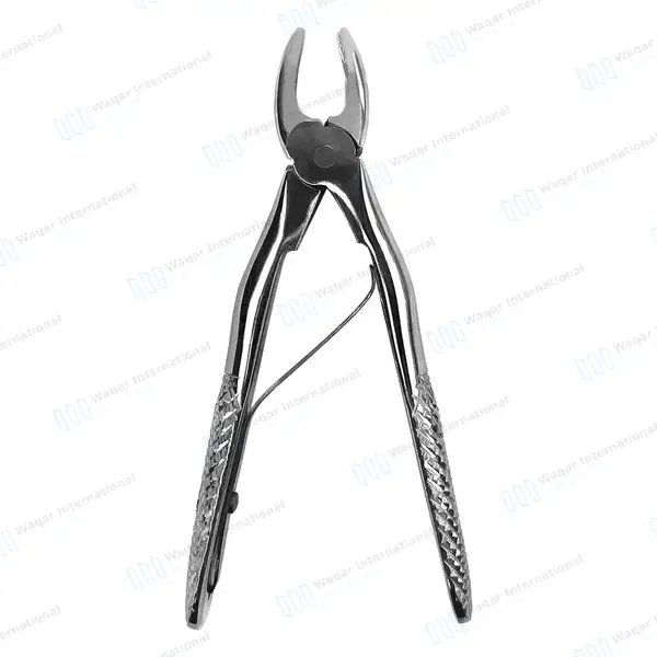 Pedo Extracting Forceps #E Upper Front Universal Mini - surgical instruments manufactured by Waqar International, Sialkot - view 7