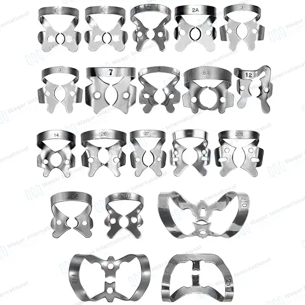 20 Pcs Rubber Dam Clamps Set - surgical instruments manufactured by Waqar International, Sialkot - view 2