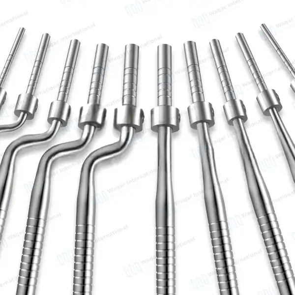 11 Pcs Sinus Osteotomes with Lucae Mallet Set Straight & Angled with L-Key Stops - surgical instruments manufactured by Waqar International, Sialkot - view 2