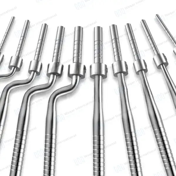 10 Pcs Sinus Lift Osteotomes Cancave Tip Straight & Angled with L-Key Stops - surgical instruments manufactured by Waqar International, Sialkot - view 2