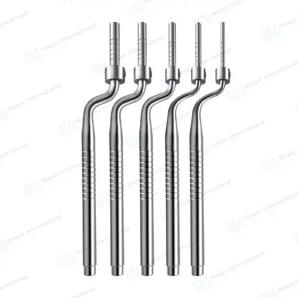5 Pcs Sinus Lift Osteotomes Angled with L-Key Adj Stops Concave - surgical instruments manufactured by Waqar International, Sialkot - view 2