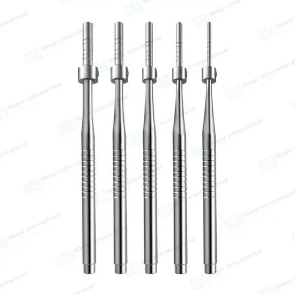 5 Pcs Sinus Lift Osteotomes Straight with L-Key Adj Stops Concave - surgical instruments manufactured by Waqar International, Sialkot - view 2