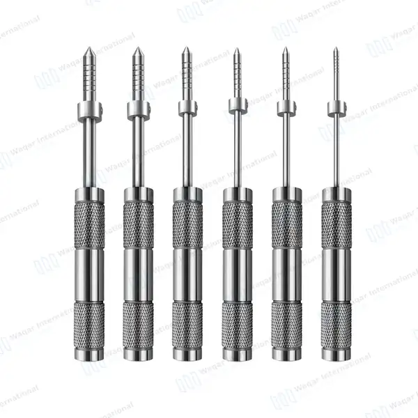 6 Pcs Bone Spreading Osteotomes Set Convex Tips Straight L-Key Stops - surgical instruments manufactured by Waqar International, Sialkot - view 8