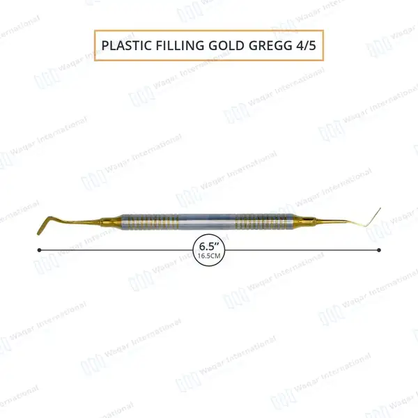 5 Pcs 4/5 Gregg Composite Instrument Gold Tips Double Ended - surgical instruments manufactured by Waqar International, Sialkot - view 3