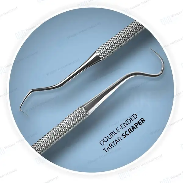 4 Pcs Professional Dental Tartar Scraper Tools Set with Pouch - surgical instruments manufactured by Waqar International, Sialkot - view 5