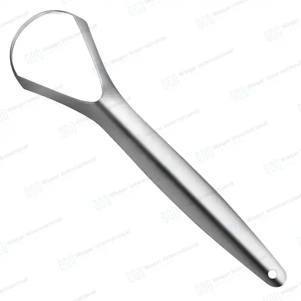 Metal Tongue Scraper 6″ Oral Hygiene Care Tongue Cleaner - surgical instruments manufactured by Waqar International, Sialkot - view 2