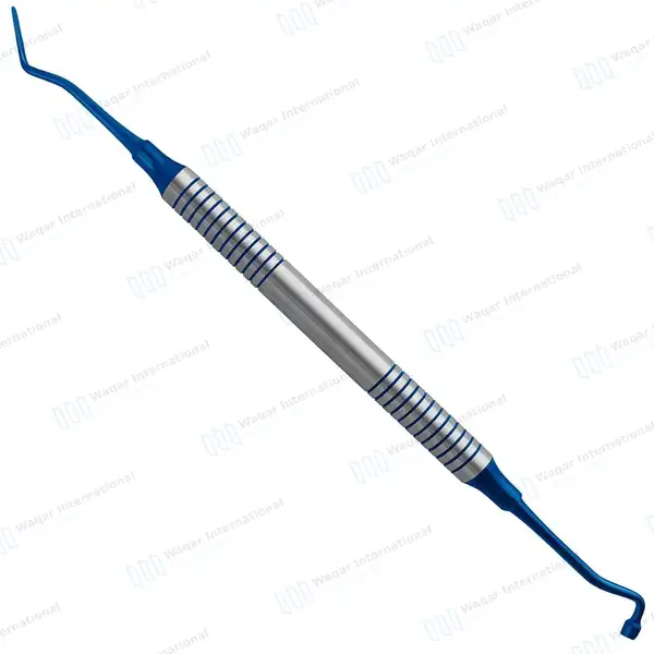 Woodson #3 Plastic Filling Instrument Blue Titanium Coated Tips - surgical instruments manufactured by Waqar International, Sialkot - view 2