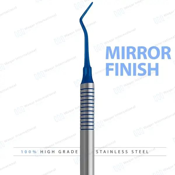 Woodson #3 Plastic Filling Instrument Blue Titanium Coated Tips - surgical instruments manufactured by Waqar International, Sialkot - view 5