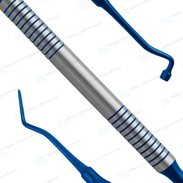 Woodson #3 Plastic Filling Instrument Blue Titanium Coated Tips - surgical instruments manufactured by Waqar International, Sialkot - view 7