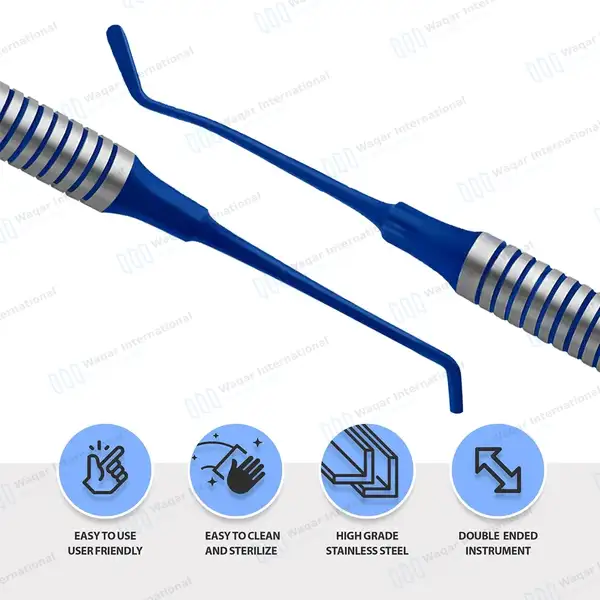 Plastic Filling Instrument #3 Titanium Coated Blue Tips - surgical instruments manufactured by Waqar International, Sialkot - view 4