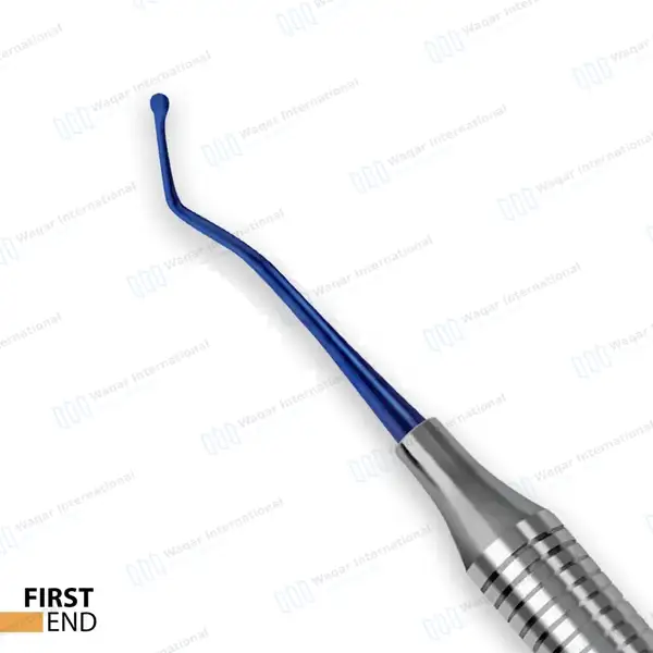 Dental Excavator 19 Titanium Coated 2mm Spoon Tips - surgical instruments manufactured by Waqar International, Sialkot - view 4