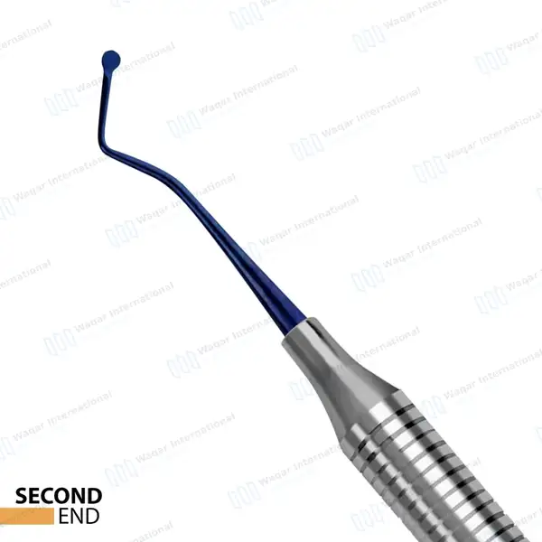 Dental Excavator 19 Titanium Coated 2mm Spoon Tips - surgical instruments manufactured by Waqar International, Sialkot - view 5