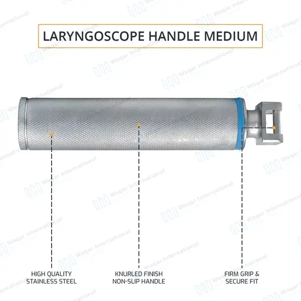 Mac Blade #0 with Conventional Laryngoscope Medium Handle - surgical instruments manufactured by Waqar International, Sialkot - view 5
