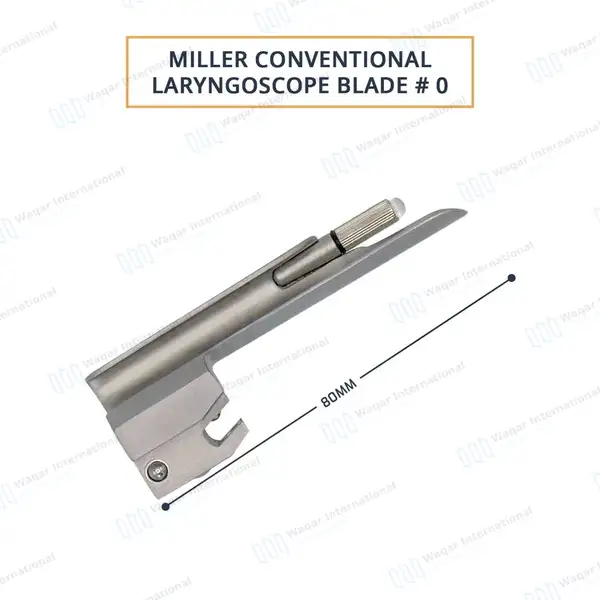 Miller Laryngoscope Blade #0 – Conventional - surgical instruments manufactured by Waqar International, Sialkot - view 3