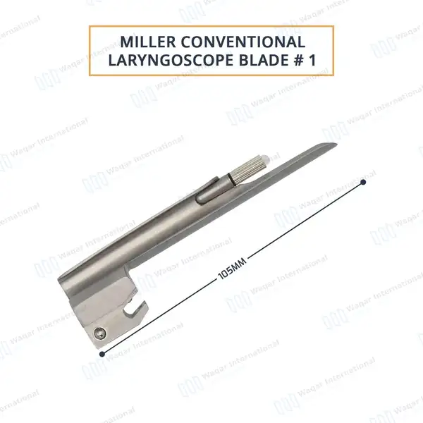 Miller Laryngoscope Blade #1 Conventional - surgical instruments manufactured by Waqar International, Sialkot - view 3