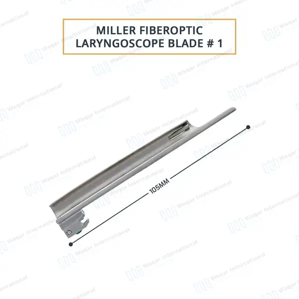 Miller Fiber Optic Laryngoscope Blade #1 - surgical instruments manufactured by Waqar International, Sialkot - view 3