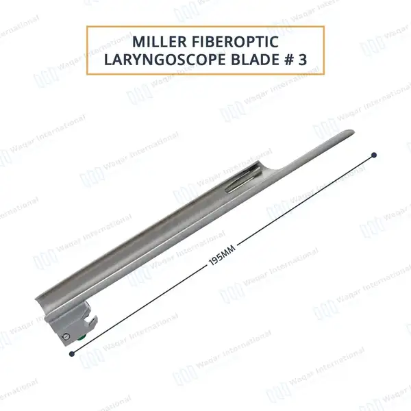 Miller Fiber Optic Laryngoscope Blade #3 - surgical instruments manufactured by Waqar International, Sialkot - view 3