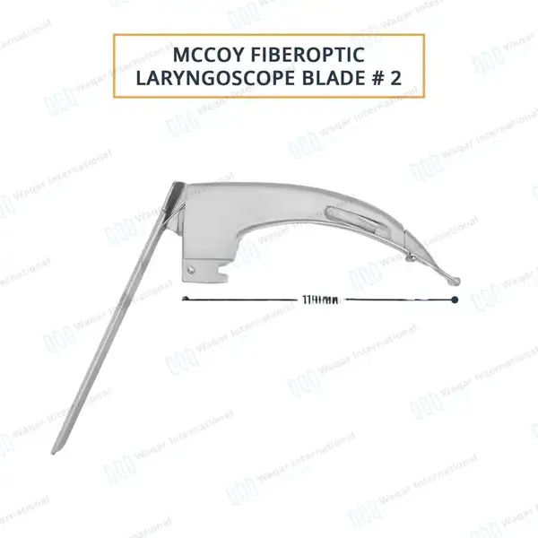 McCoy Fiber Optic Flex Tip Laryngoscope Blade #2 - surgical instruments manufactured by Waqar International, Sialkot - view 3