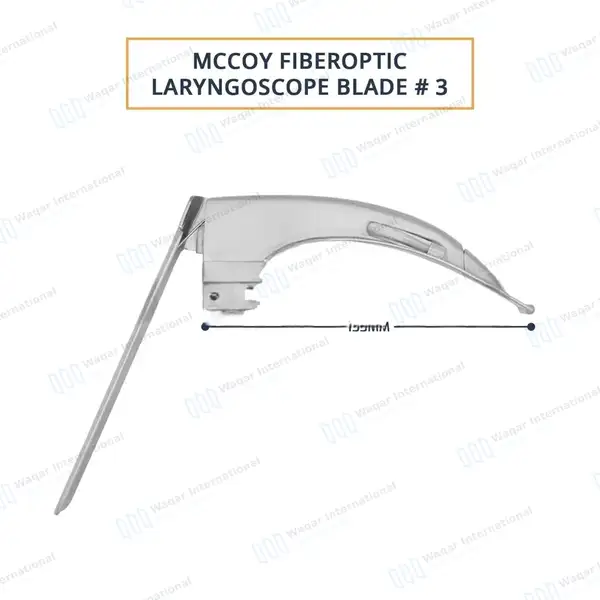 McCoy Fiber Optic Flex Tip Laryngoscope Blade #3 - surgical instruments manufactured by Waqar International, Sialkot - view 3