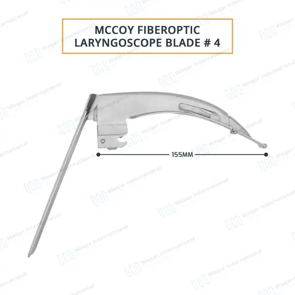 McCoy Fiber Optic Flex Tip Laryngoscope Blade #4 - surgical instruments manufactured by Waqar International, Sialkot - view 3