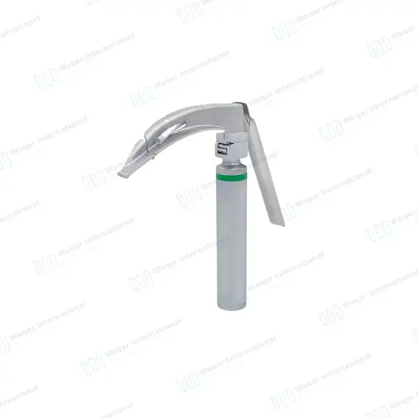 McCoy Laryngoscope Blade #2 with Fiber Optic Medium Handle - surgical instruments manufactured by Waqar International, Sialkot - view 7