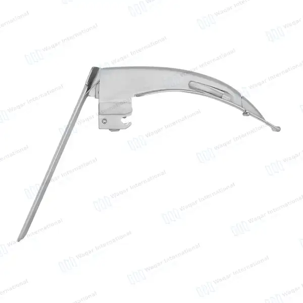 McCoy Laryngoscope Blade #3 with Fiber Optic Medium Handle - surgical instruments manufactured by Waqar International, Sialkot - view 5
