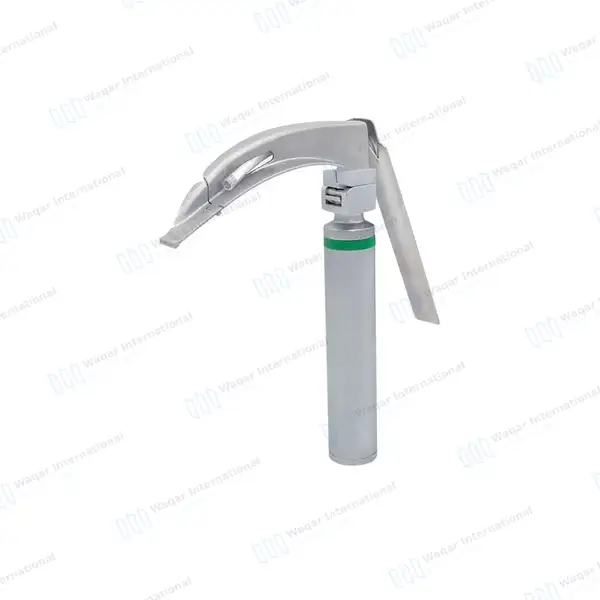 McCoy Laryngoscope Blade #3 with Fiber Optic Medium Handle - surgical instruments manufactured by Waqar International, Sialkot - view 7