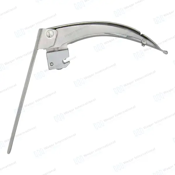 McCoy Laryngoscope Blade #4 with Fiber Optic Medium Handle - surgical instruments manufactured by Waqar International, Sialkot - view 6