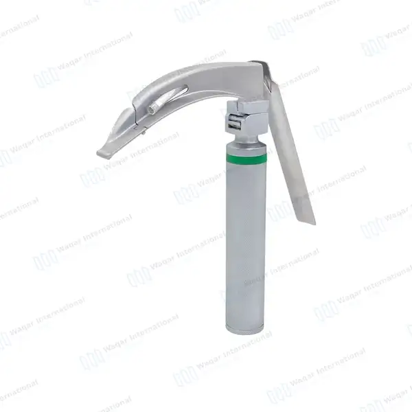 McCoy Laryngoscope Blade #4 with Fiber Optic Medium Handle - surgical instruments manufactured by Waqar International, Sialkot - view 7