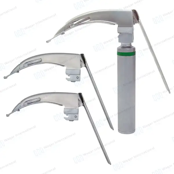 5 Pcs McCoy Flexi-Tip Fiber Optic Laryngoscope Set with Carrying Case - surgical instruments manufactured by Waqar International, Sialkot - view 9