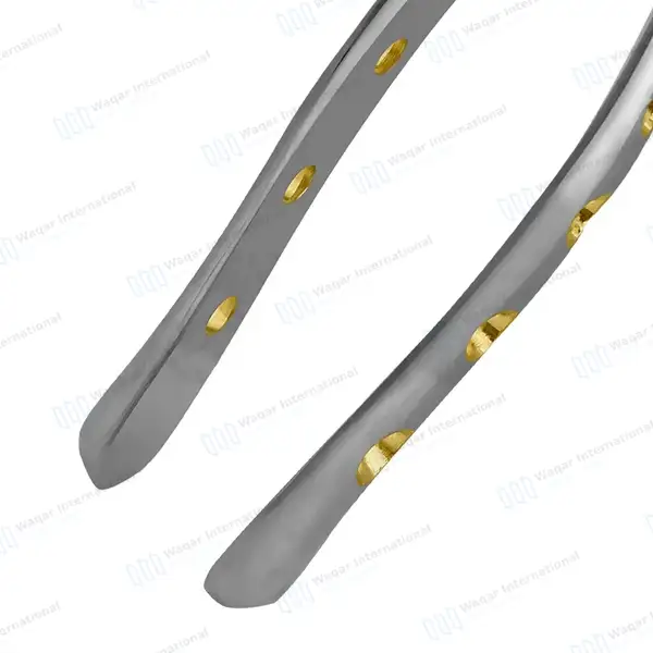 Universal Extraction Forceps #17 with Gold Hollow Python Grip Handle - dental instruments manufactured by Waqar International, Sialkot - view 6