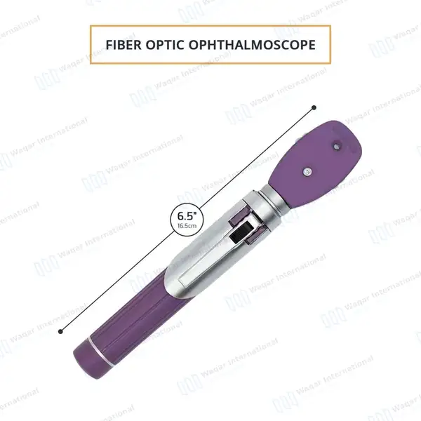 Fiber Optic Mini Otoscope & Ophthalmoscope ENT Diagnostic Set – Purple - surgical instruments manufactured by Waqar International, Sialkot - view 4