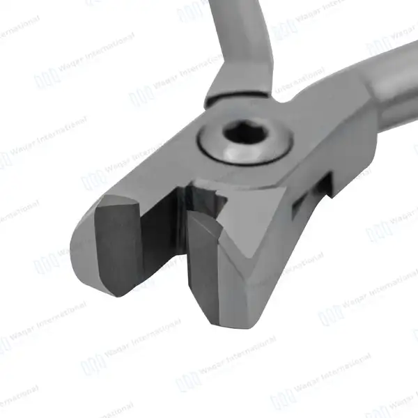 2 TC Flush Cut Distal End Cutter 4.5″ Orthodontic Plier - surgical instruments manufactured by Waqar International, Sialkot - view 5