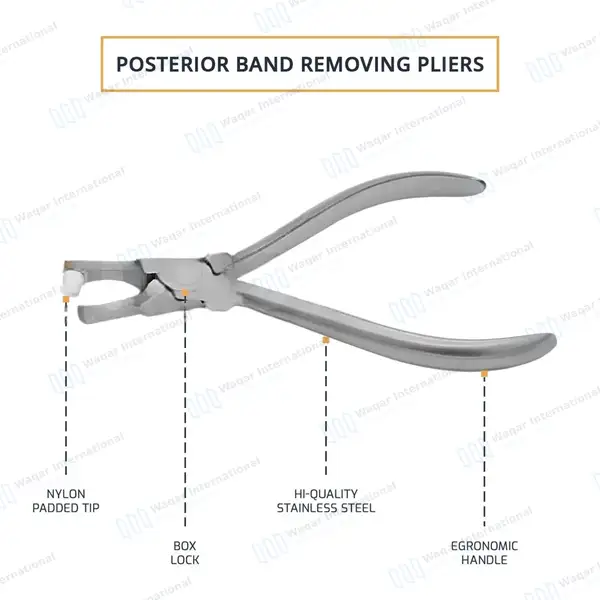 Posterior Band Removing Pliers 5.5″ Short - surgical instruments manufactured by Waqar International, Sialkot - view 3