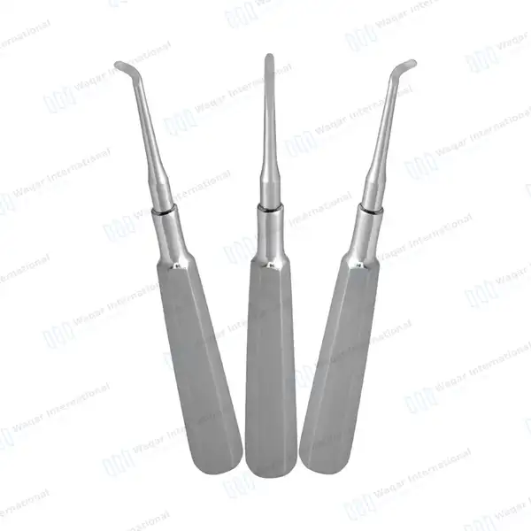 3 Pcs Warwick-James Elevators Set Right, Left & Straight - dental instruments manufactured by Waqar International, Sialkot - view 2
