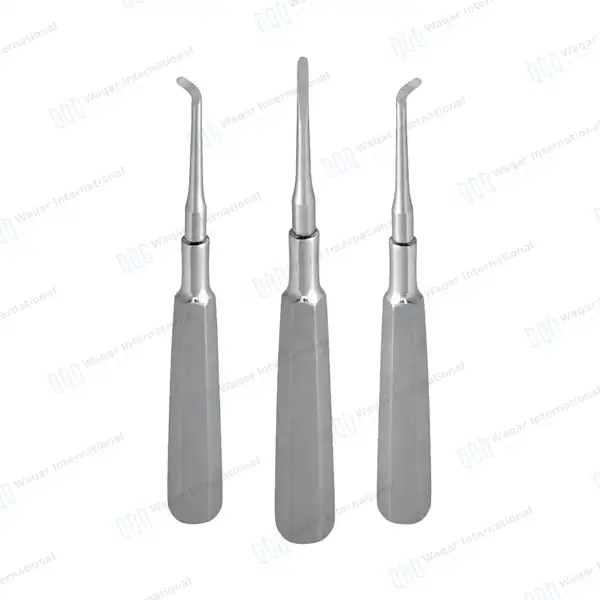 3 Pcs Warwick-James Elevators Set Right, Left & Straight - dental instruments manufactured by Waqar International, Sialkot - view 3