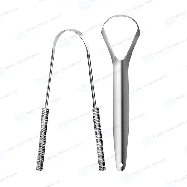 2 Tongue Scraper Set Oral Hygiene Care Tools - surgical instruments manufactured by Waqar International, Sialkot - view 2