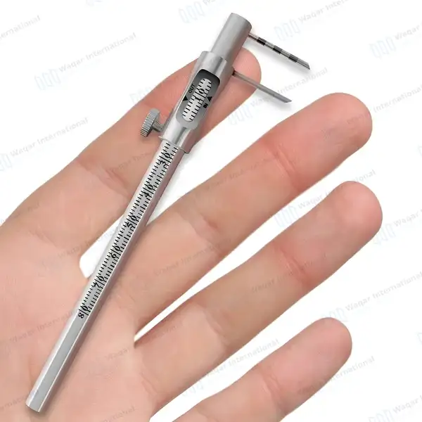 Krekeler Sliding Caliper Round Gauge 5″ 0-80mm Straight - dental instruments manufactured by Waqar International, Sialkot - view 5