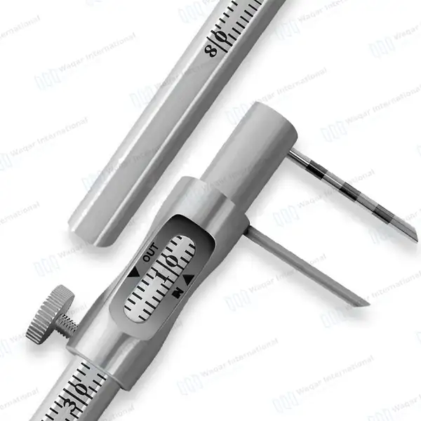 Krekeler Sliding Caliper Round Gauge 5″ 0-80mm Straight - dental instruments manufactured by Waqar International, Sialkot - view 6