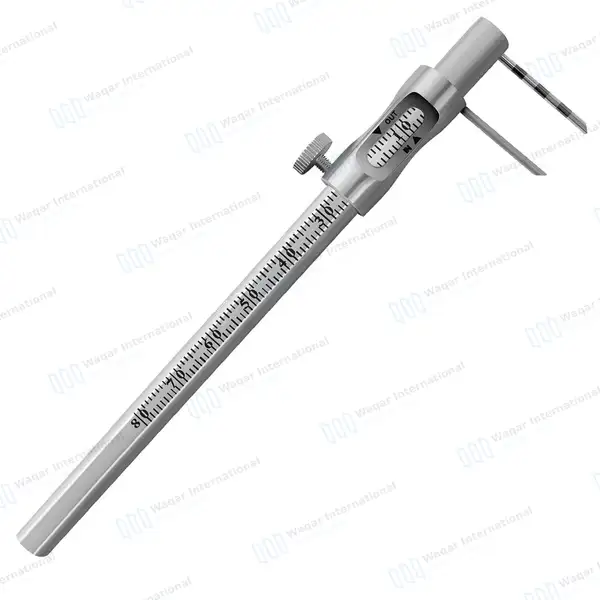2 Krekeler Sliding Calipers Round Gauge 5″ 0-80mm Straight Curved - dental instruments manufactured by Waqar International, Sialkot - view 7