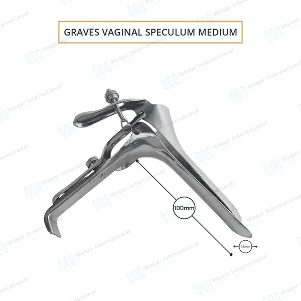 10 Pcs Graves Vaginal Speculum Medium - surgical instruments manufactured by Waqar International, Sialkot - view 3