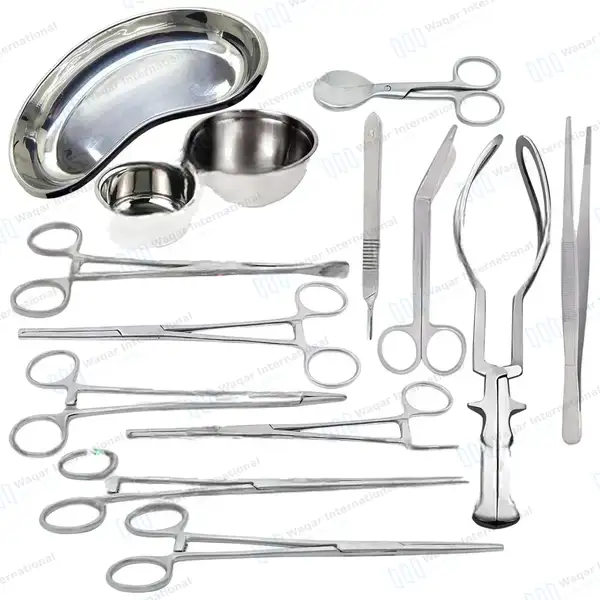 16 Pcs Basic Delivery Set Gynecology Surgical Instruments - surgical instruments manufactured by Waqar International, Sialkot - view 2