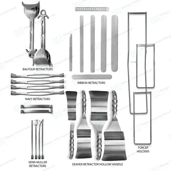 9 Custom Surgical Instruments Sets for Vaginal, D&C, Laparotomy, Delivery Set - surgical instruments manufactured by Waqar International, Sialkot - view 2