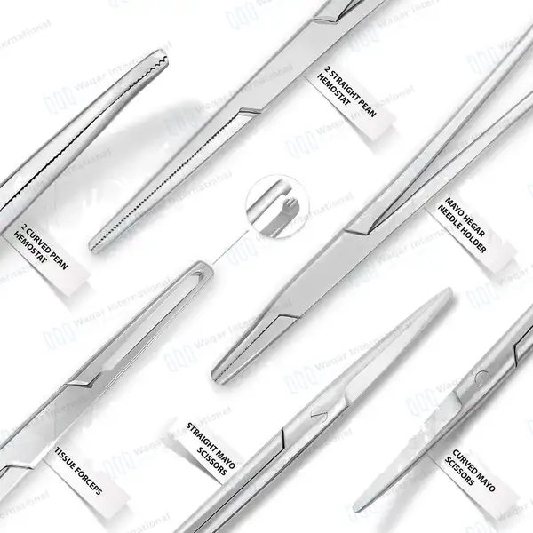 9 Custom Surgical Instruments Sets for Vaginal, D&C, Laparotomy, Delivery Set - surgical instruments manufactured by Waqar International, Sialkot - view 3
